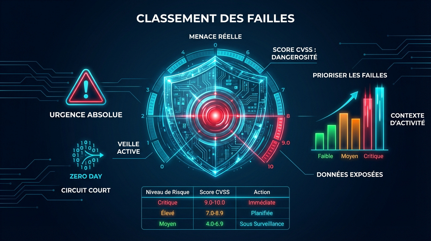 Schéma de priorisation des failles de sécurité informatique