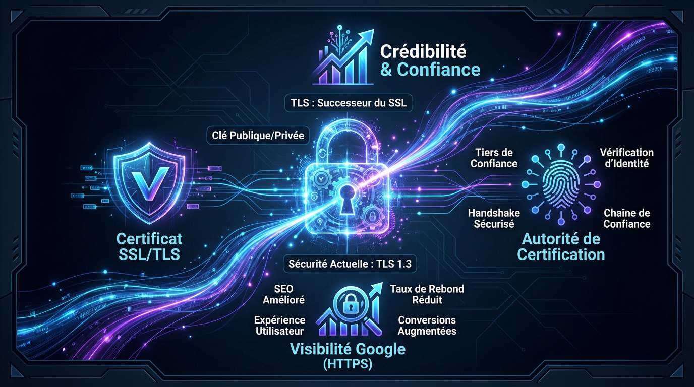 Verrou numérique symbolisant la sécurité et la gestion certificat SSL