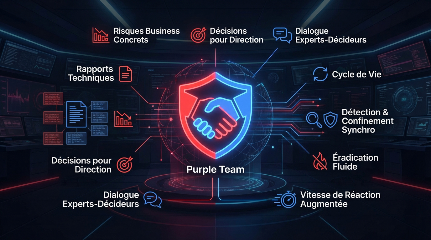 Collaboration entre Red Team et Blue Team pour la prise de décision en cybersécurité