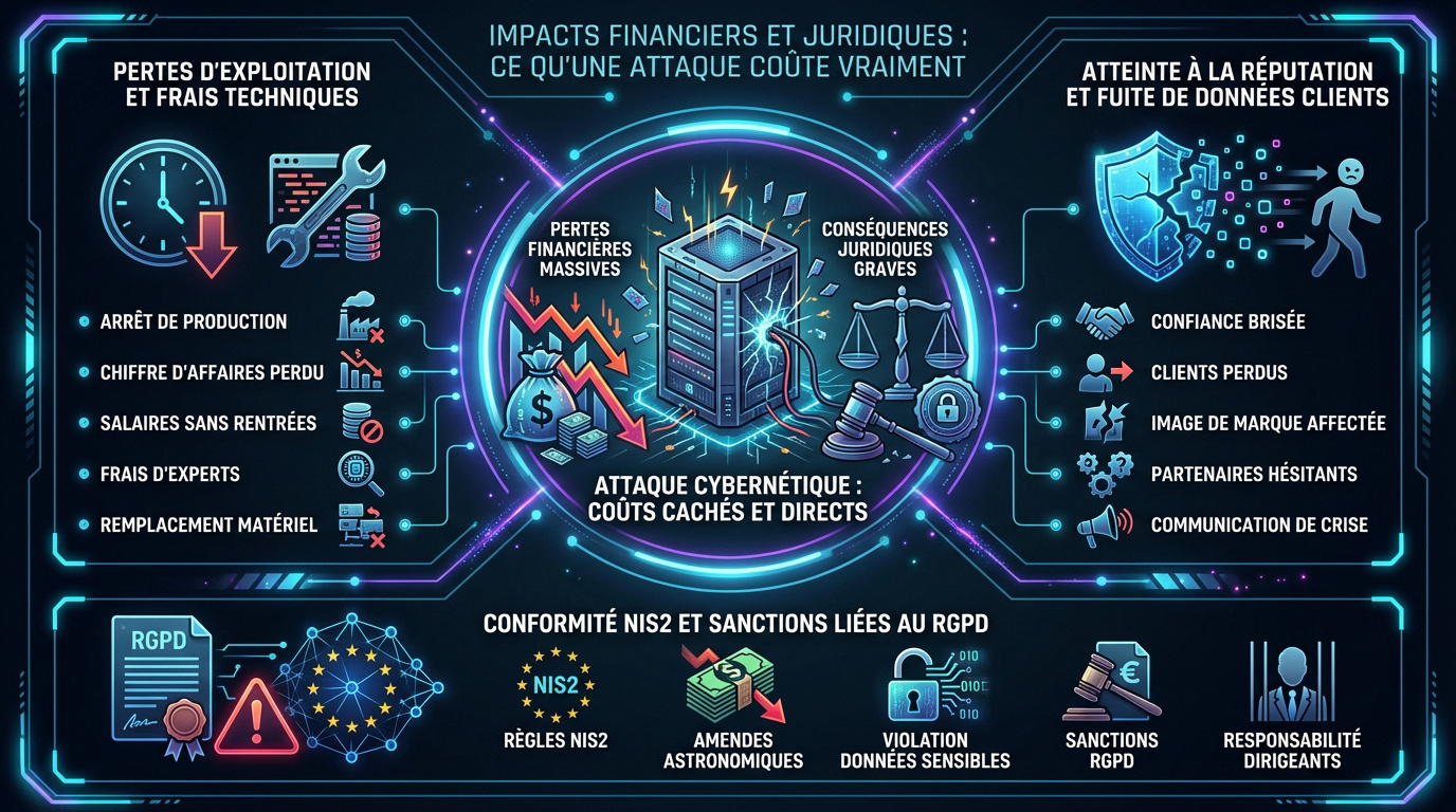 Impacts financiers et juridiques des cyberattaques en entreprise