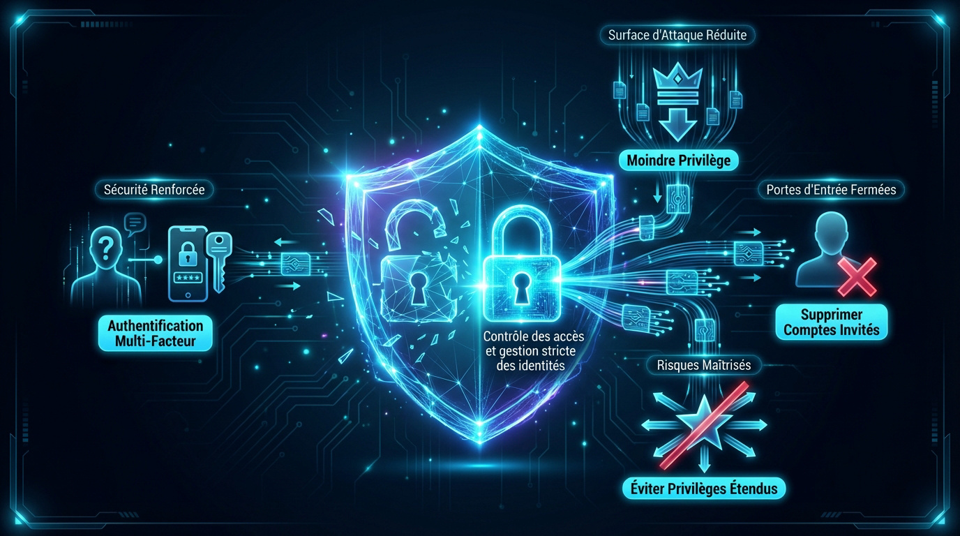 Infographie sur le contrôle d'accès et la gestion des identités en base de données