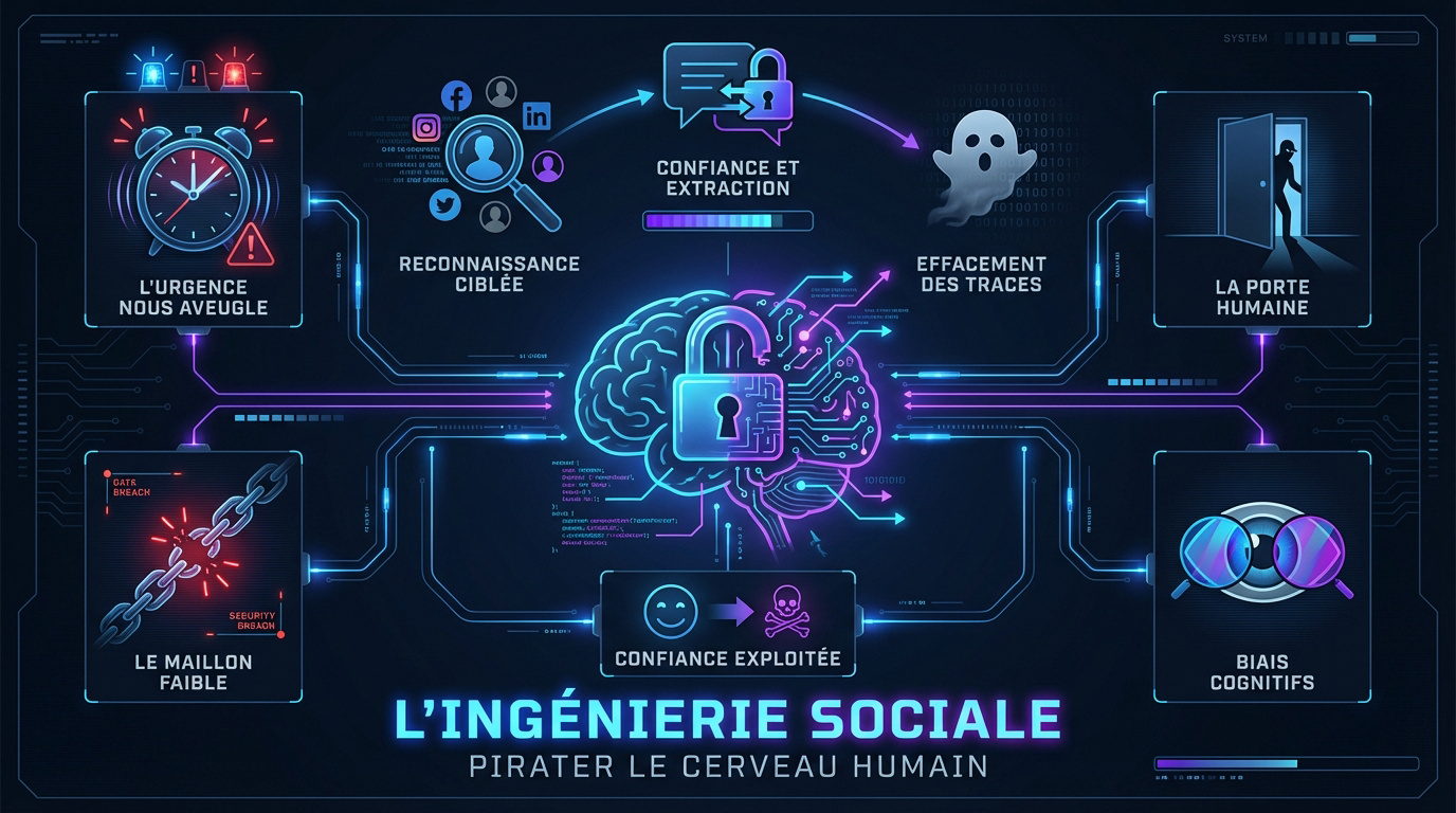 Illustration de la manipulation psychologique et de la cybersécurité