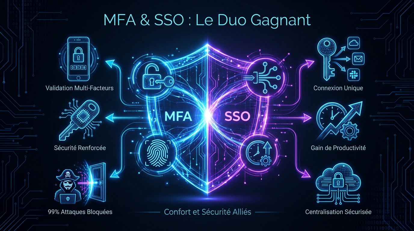 Synergie entre MFA et SSO pour la sécurité informatique