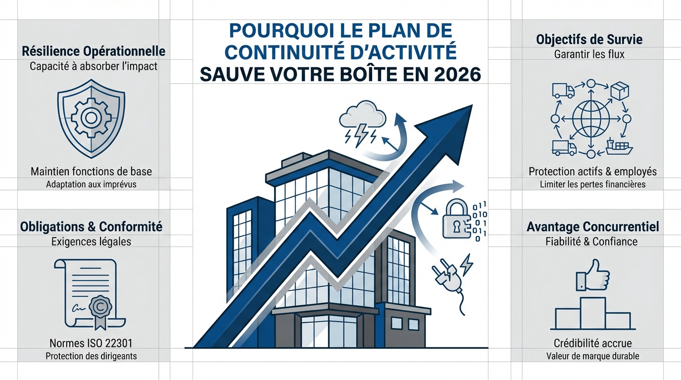 Schéma stratégique d'un plan de continuité d'activité pour entreprise en 2026