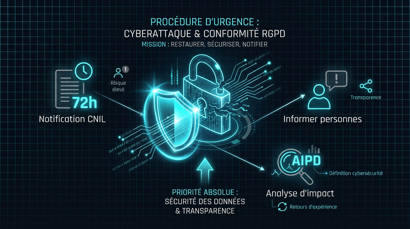 Gestion d'une cyberattaque et conformité RGPD en entreprise