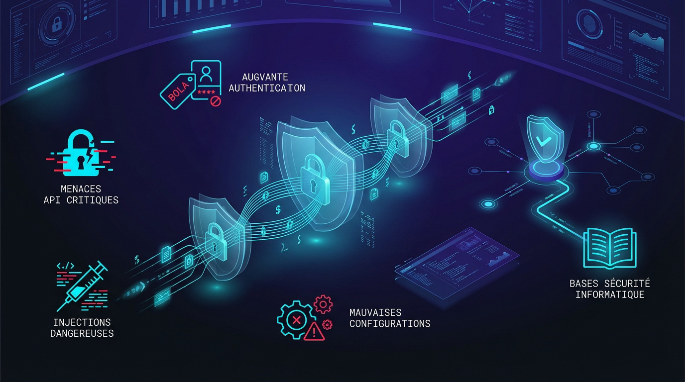 Schéma des menaces et défenses pour la sécurité des API web